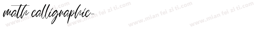 math calligraphic字体转换